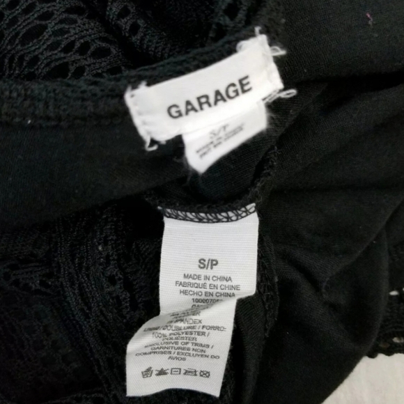 Garage S Black Crochet Overlay Bodycon Mini Dress - Picture 6 of 6